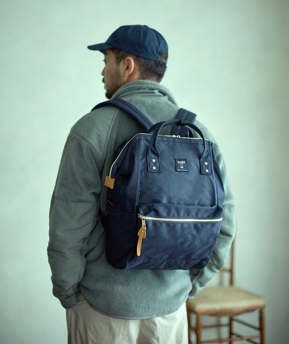 anello REPREVE Backpack: stylish Japanese design, recycled fabric, water-repellent backpack, multi-storage compartments. Pan-India Delivery & Easy returns.