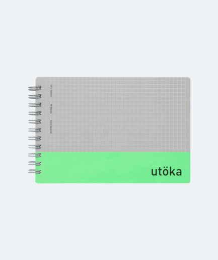 utoka Notebook Pocket Size | 4mm Grid |  90 Sheets | Light Green