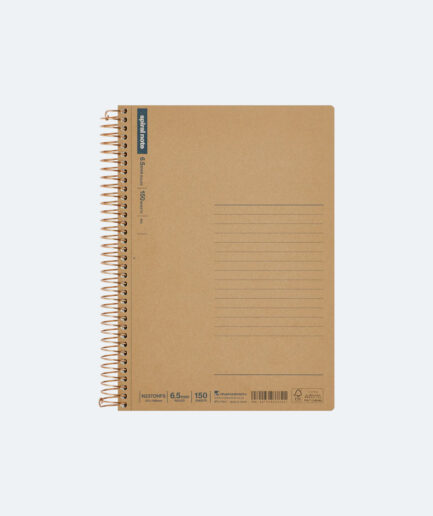 Spiral Note BASIC A5 | 6.5mm Ruled | 150 Sheets / 300 Pages | Ring Binding. (N237OHFS)