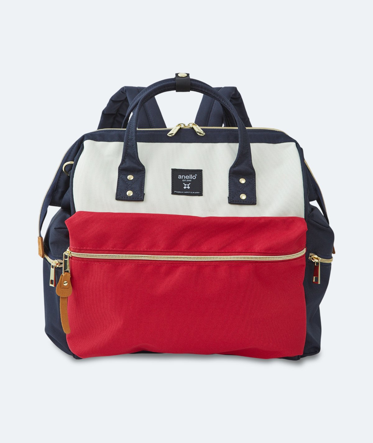 Anello Tricolor Backpack – Red, Cream & Navy Anello Backpack In Red, White and Blue | eBay main image 2